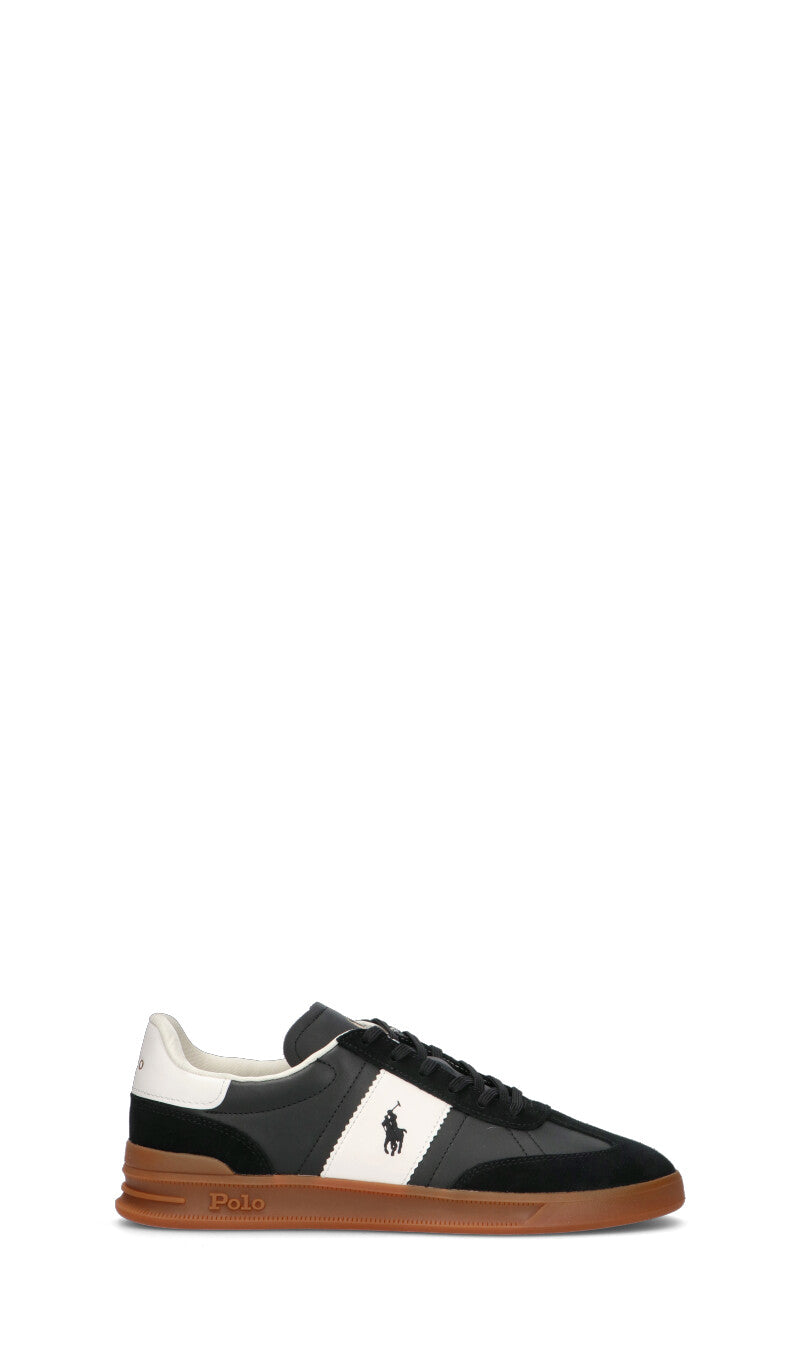 POLO SPORT Sneaker uomo nera in suede