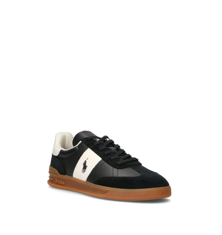POLO SPORT Sneaker donna nera in pelle