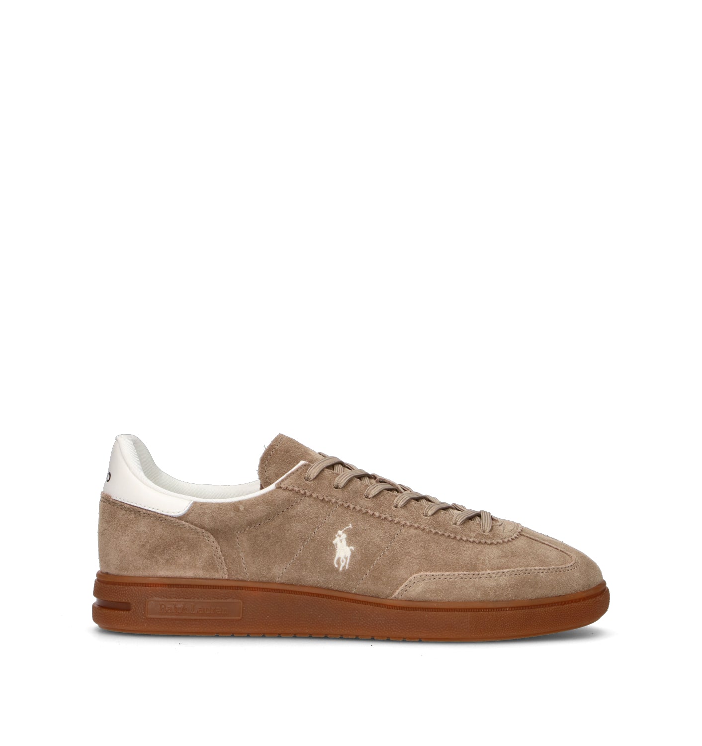 RALPH LAUREN Sneaker uomo taupe in suede