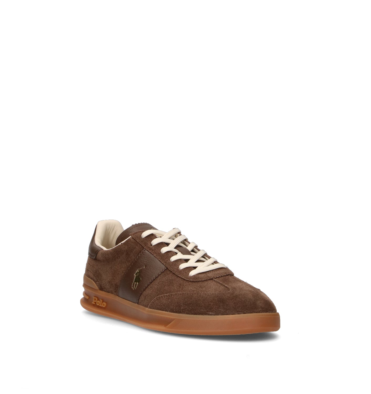 POLO SPORT Sneaker uomo marrone in suede