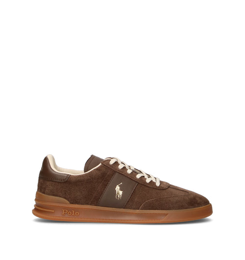 POLO SPORT Sneaker uomo marrone in suede