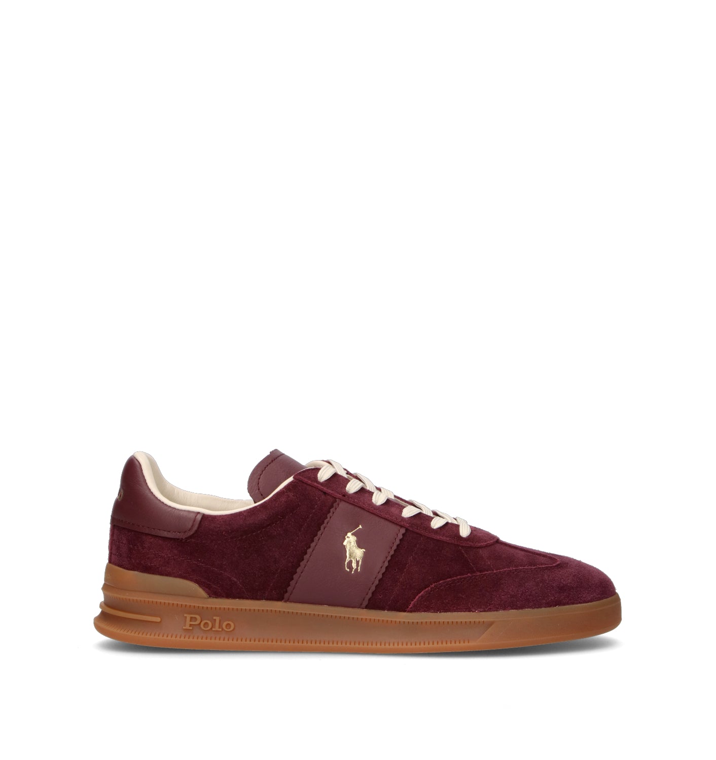 POLO SPORT Sneaker uomo bordeaux in suede