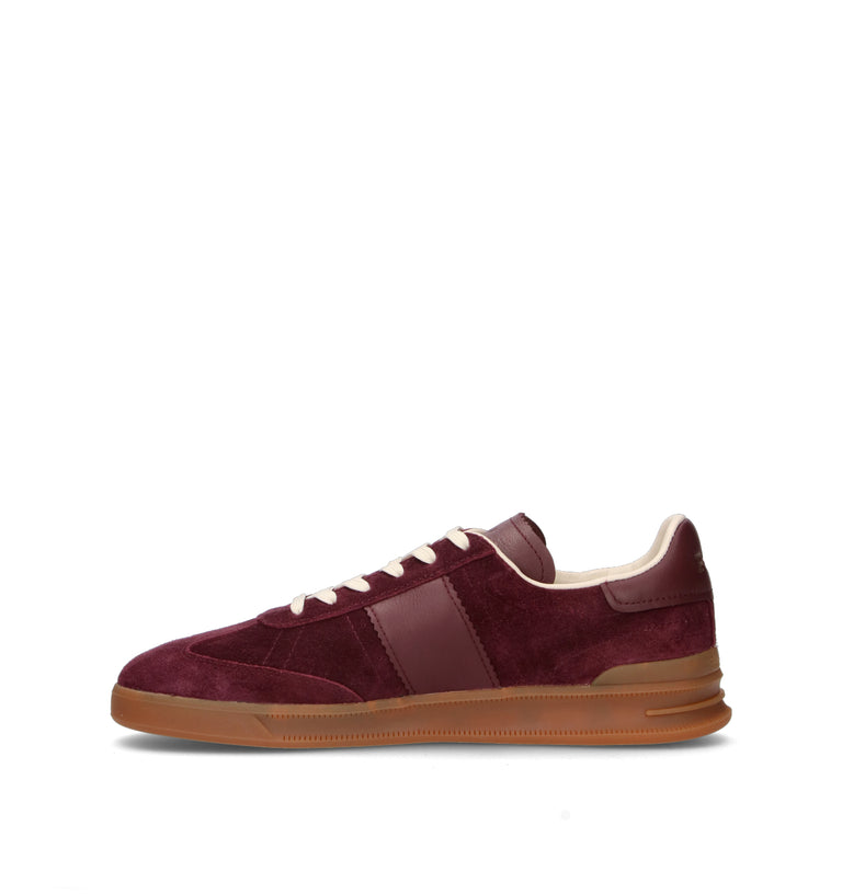 POLO SPORT Sneaker uomo bordeaux in suede