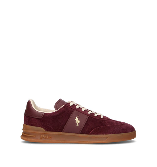 POLO SPORT Sneaker uomo bordeaux in suede