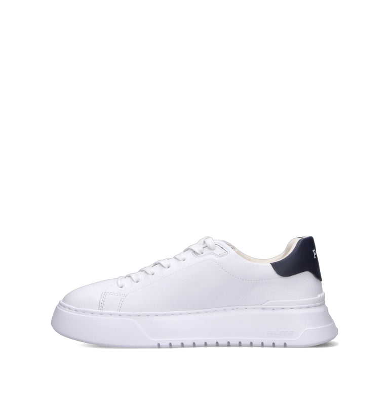 POLO SPORT Sneaker uomo bianca/blu in pelle