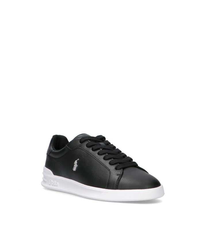 RALPH LAUREN Sneaker donna nera in pelle