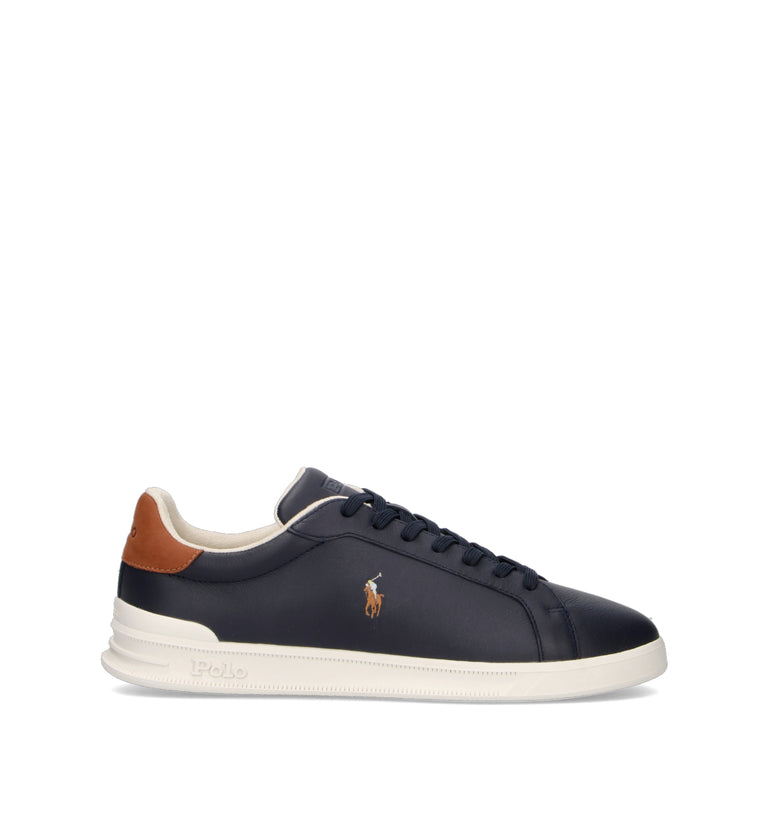 RALPH LAUREN Sneaker uomo blu in pelle