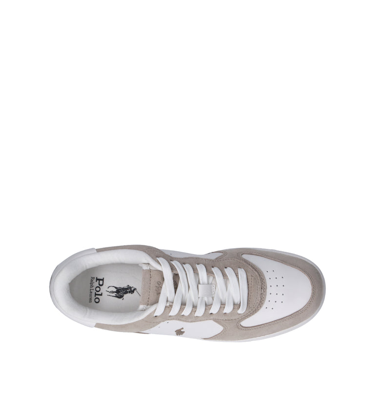 RALPH LAUREN Sneaker uomo bianca in pelle