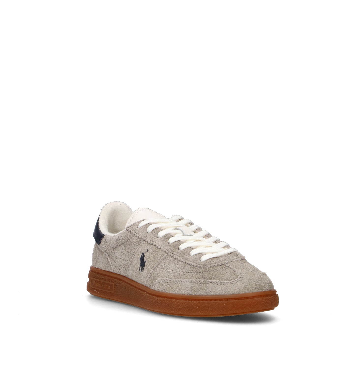 RALPH LAUREN Sneaker donna grigia in suede
