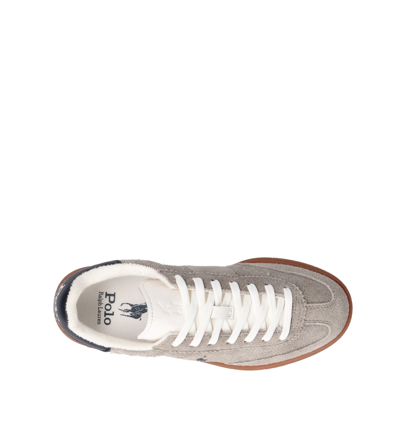 RALPH LAUREN Sneaker donna grigia in suede