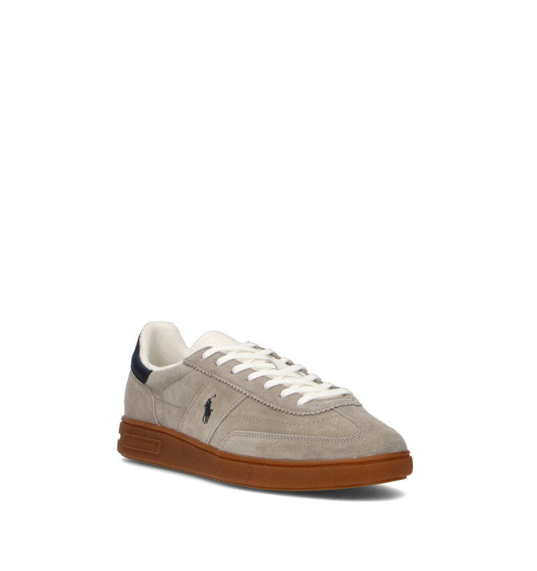 RALPH LAUREN Sneaker uomo grigia in suede