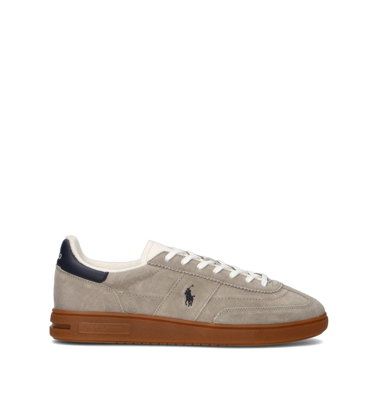 RALPH LAUREN Sneaker uomo grigia in suede