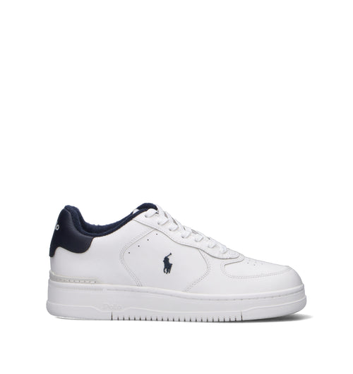 RALPH LAUREN Sneaker uomo bianca in pelle