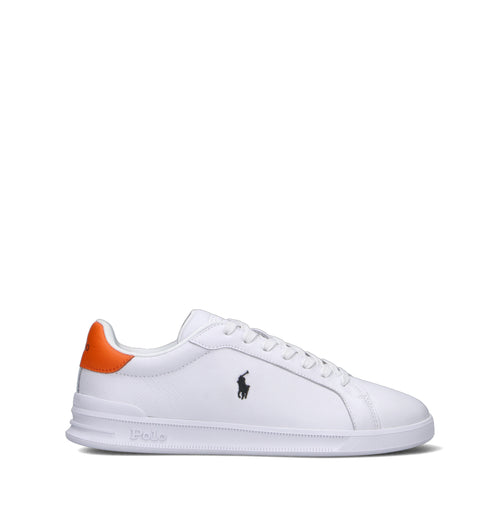 RALPH LAUREN Sneaker uomo bianca in pelle