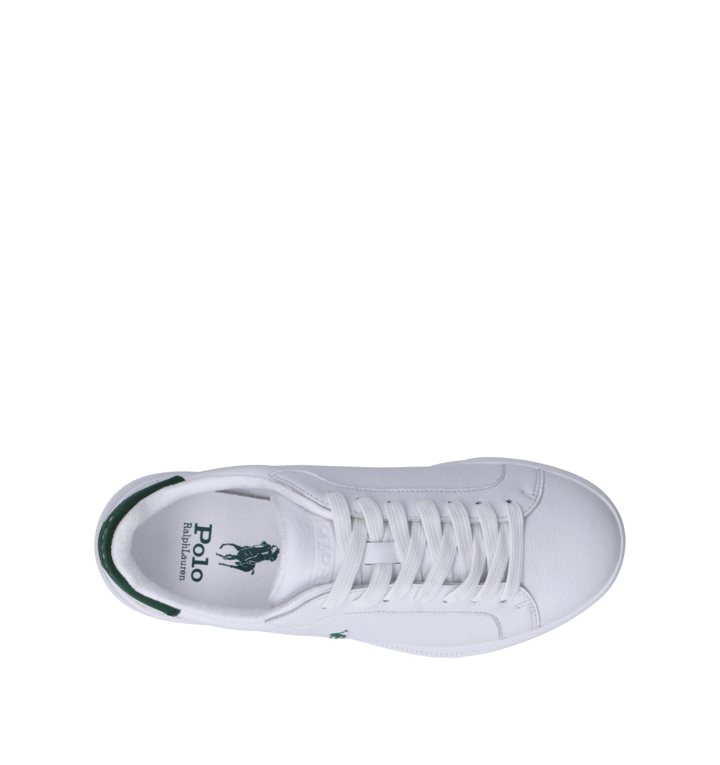 RALPH LAUREN Sneaker donna bianca/verde in pelle