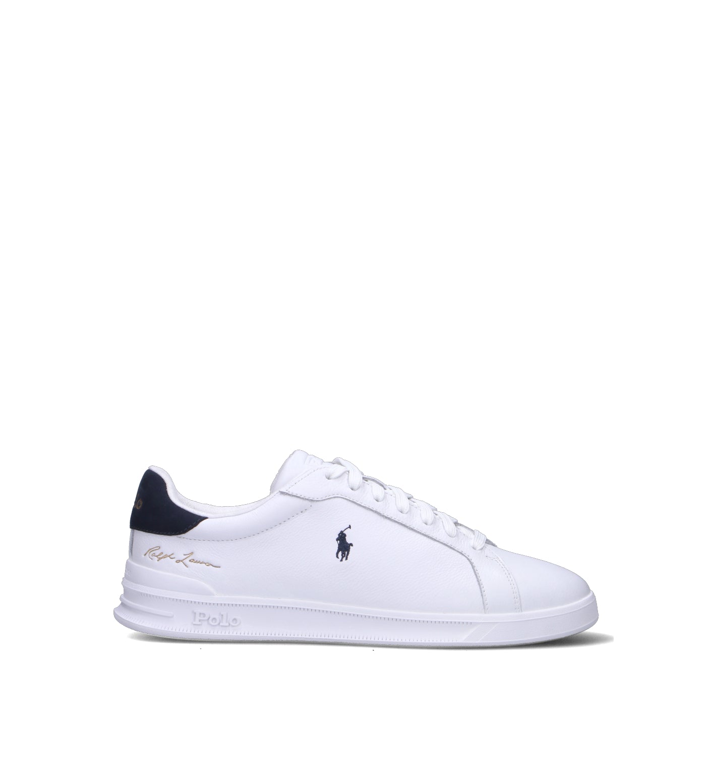 RALPH LAUREN Sneaker uomo bianca in pelle
