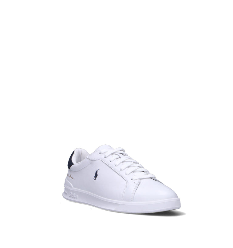 RALPH LAUREN Sneaker uomo bianca in pelle