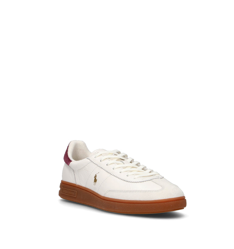 RALPH LAUREN Sneaker uomo bianca in pelle