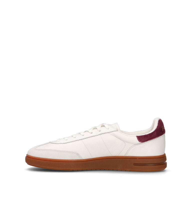 RALPH LAUREN Sneaker uomo bianca in pelle