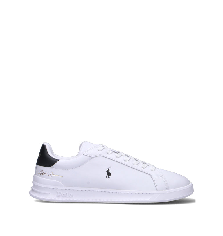RALPH LAUREN Sneaker uomo bianca in pelle