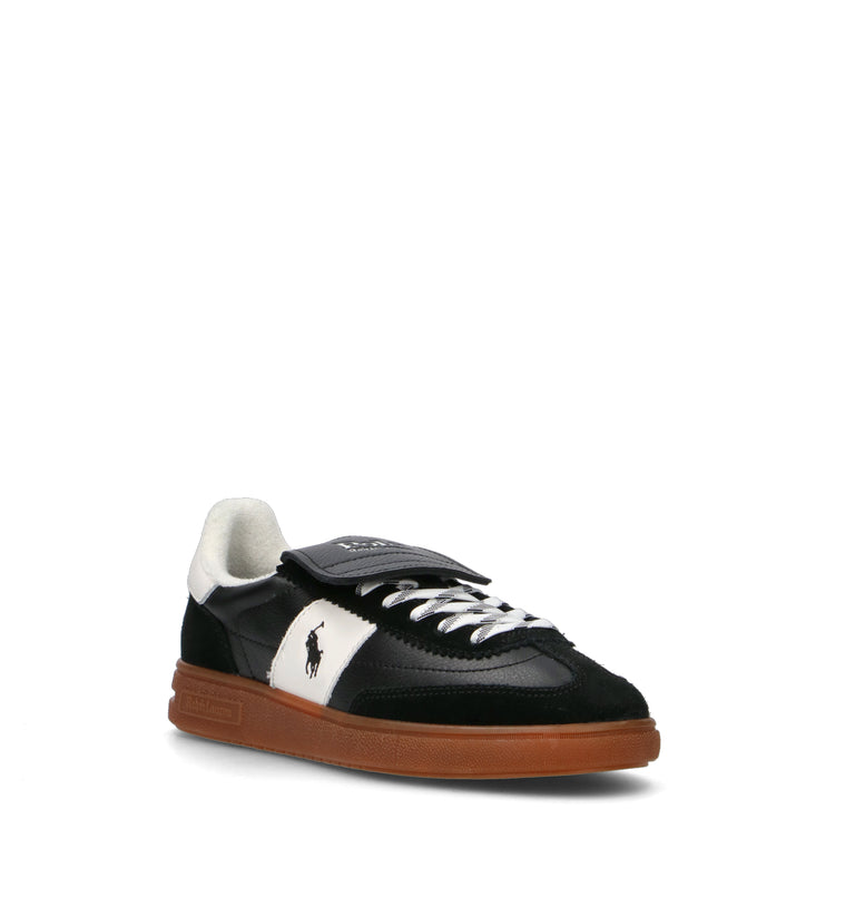 RALPH LAUREN Sneaker donna nera in pelle