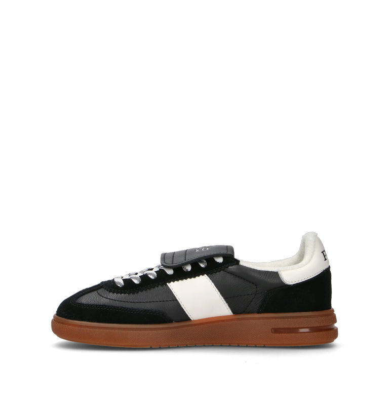 RALPH LAUREN Sneaker donna nera in pelle