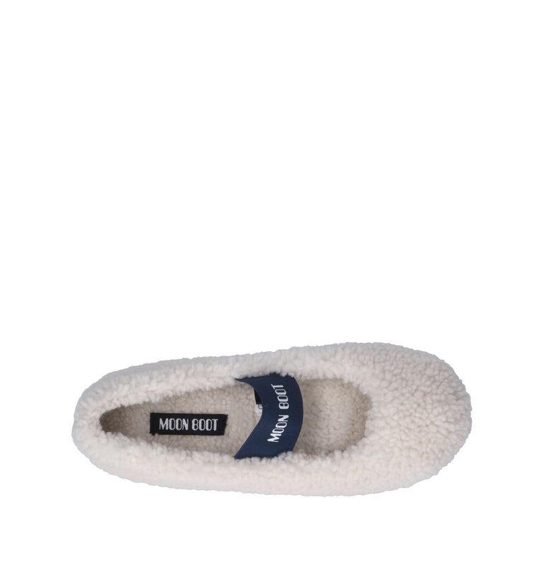 MOON BOOT SHEARLING BALLERINA Ballerina donna bianca in pelliccia