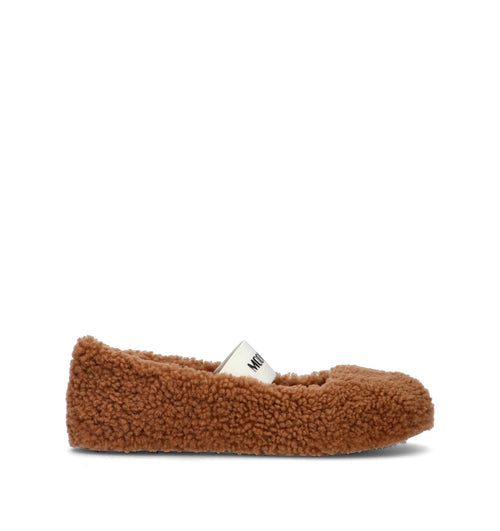 MOON BOOT SHEARLING BALLERINA Ballerina donna marrone in pelliccia
