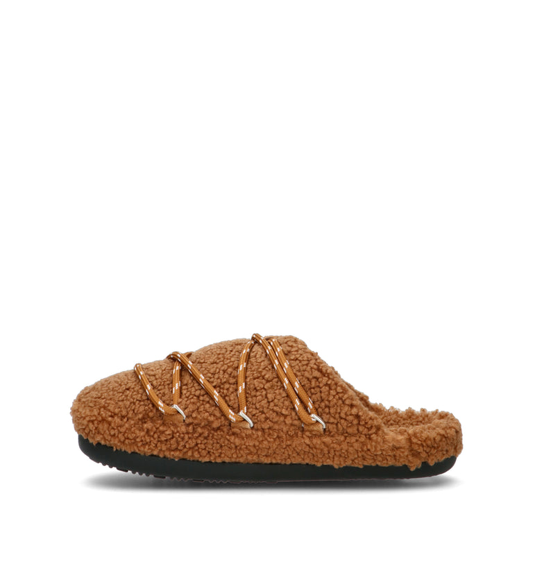 MOON BOOT TEDDY SLIPPER Sabot donna marrone