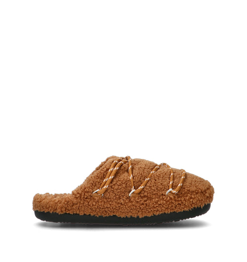 MOON BOOT TEDDY SLIPPER Sabot donna marrone