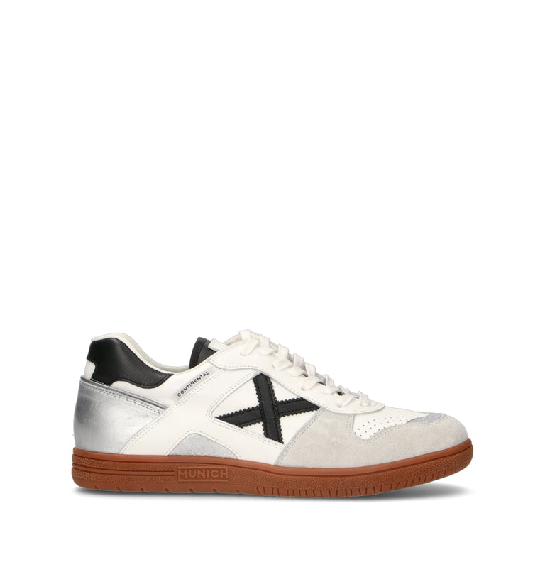 MUNICH CONTINENTAL Sneaker uomo bianca in pelle