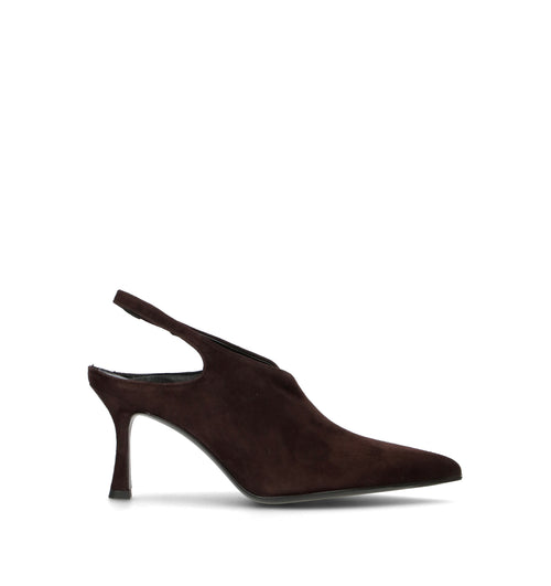 GUGLIELMO ROTTA Slingback donna marrone in suede