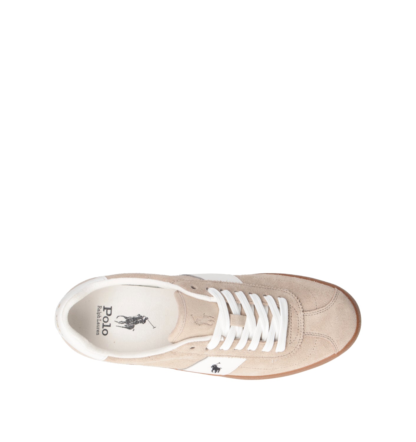 RALPH LAUREN Sneaker uomo beige in suede