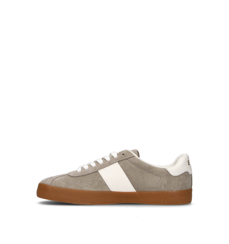 RALPH LAUREN Sneaker uomo grigia/bianca in suede