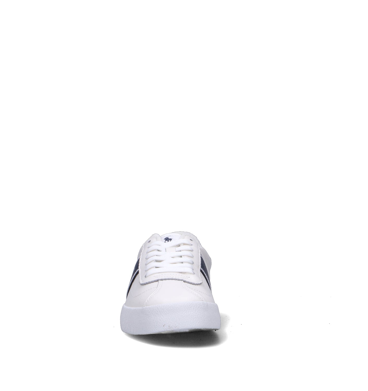 RALPH LAUREN Sneaker uomo bianca/blu in pelle