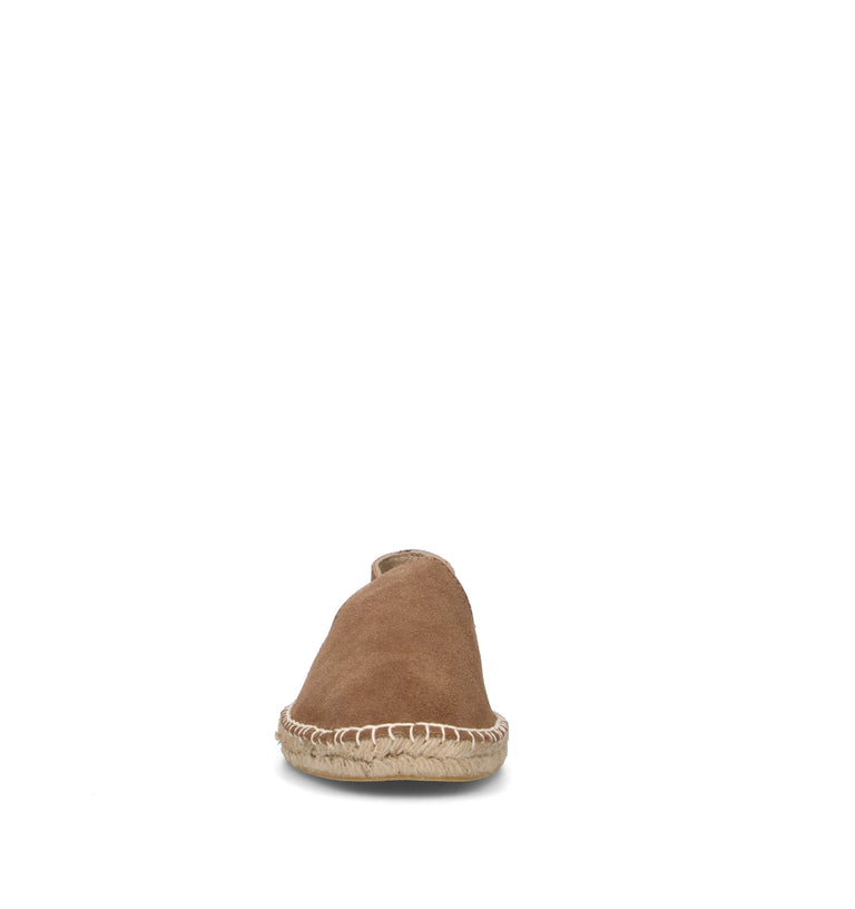 NATURAL WORLD Espadrillas uomo marrone in suede