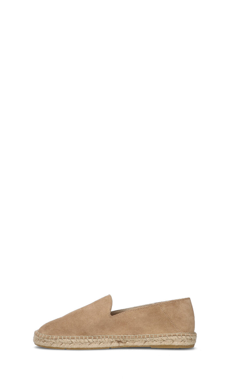 NATURAL WORLD Espadrillas uomo marrone in suede
