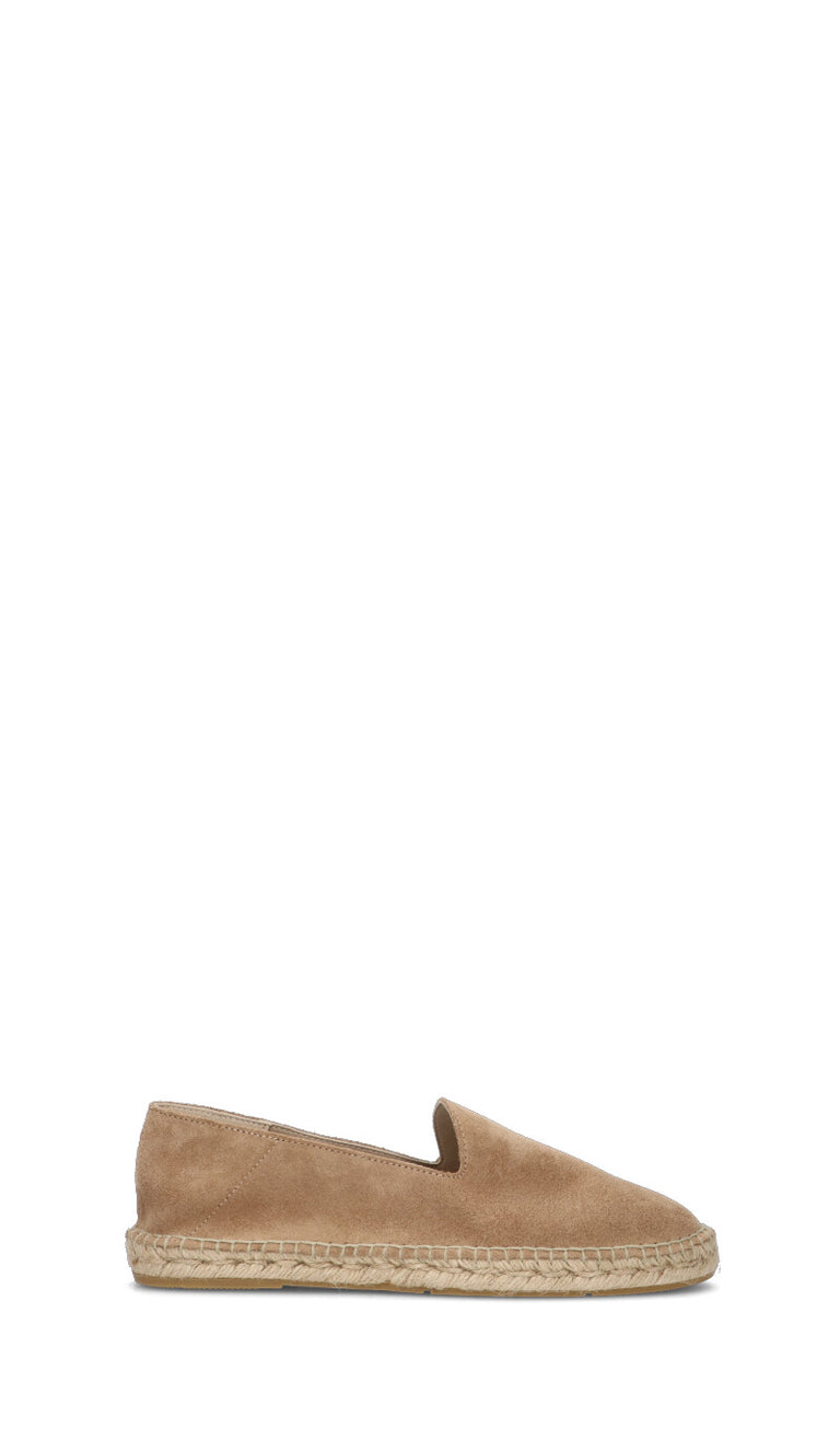 NATURAL WORLD Espadrillas uomo marrone in suede