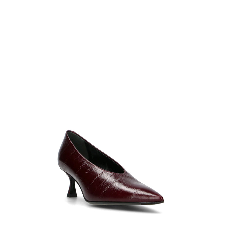 GUGLIELMO ROTTA Décolleté donna bordeaux in pelle