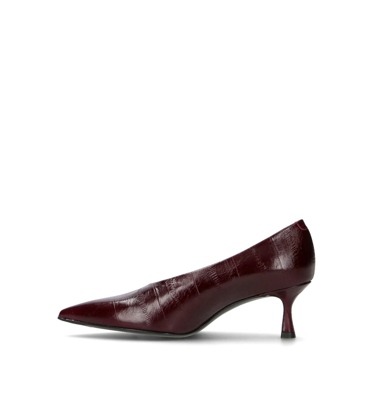 GUGLIELMO ROTTA Décolleté donna bordeaux in pelle