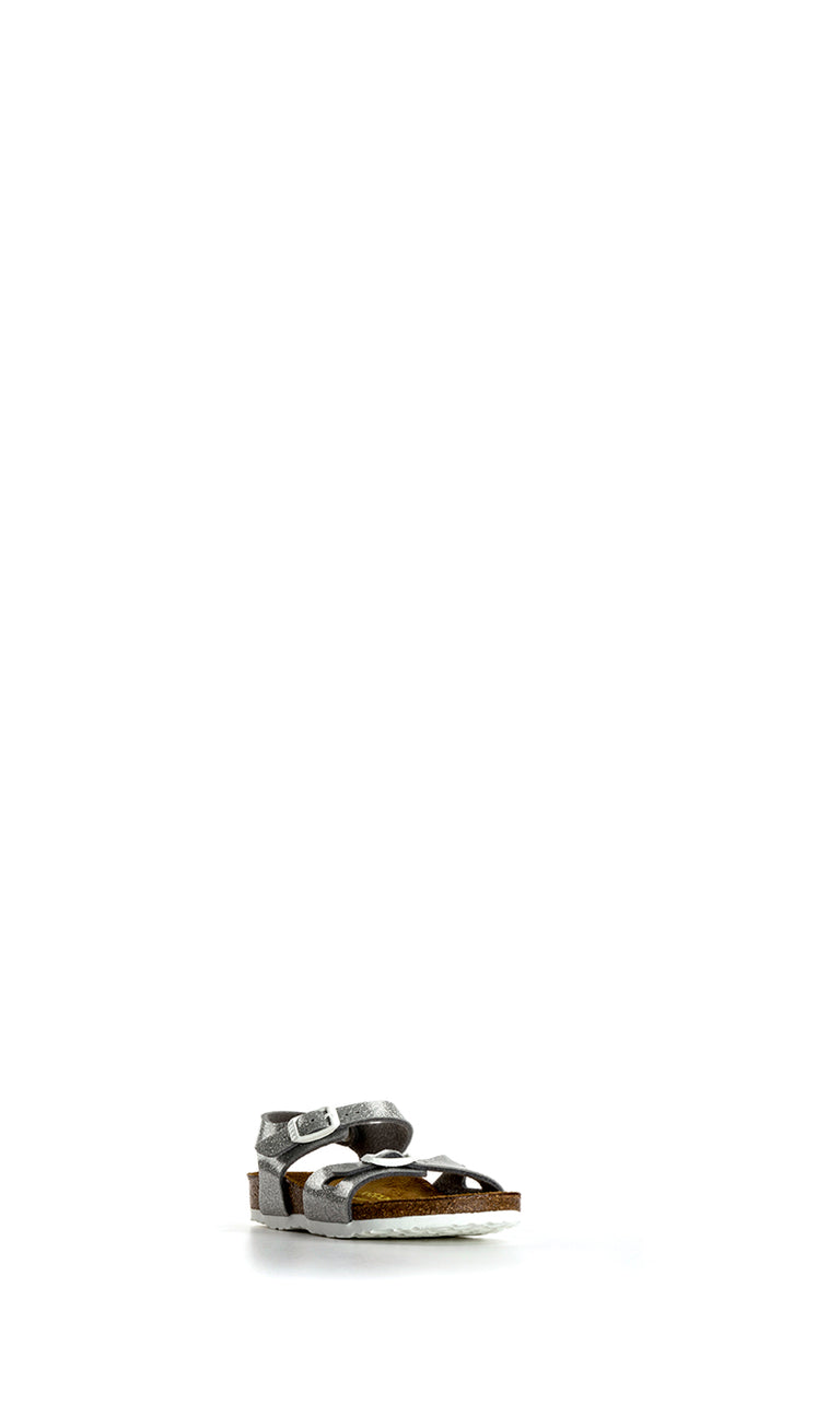 BIRKENSTOCK RIO Sandalo bimba argento