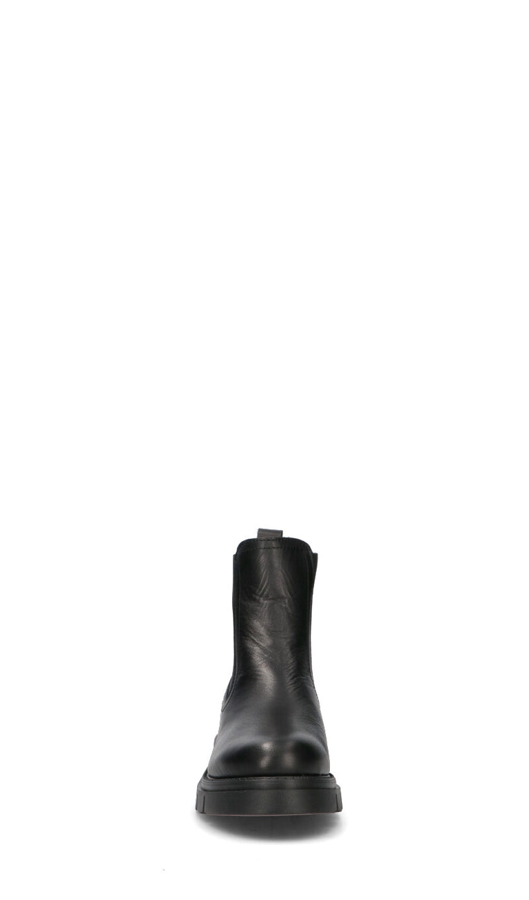RABARBARO Tronchetto donna nero in pelle