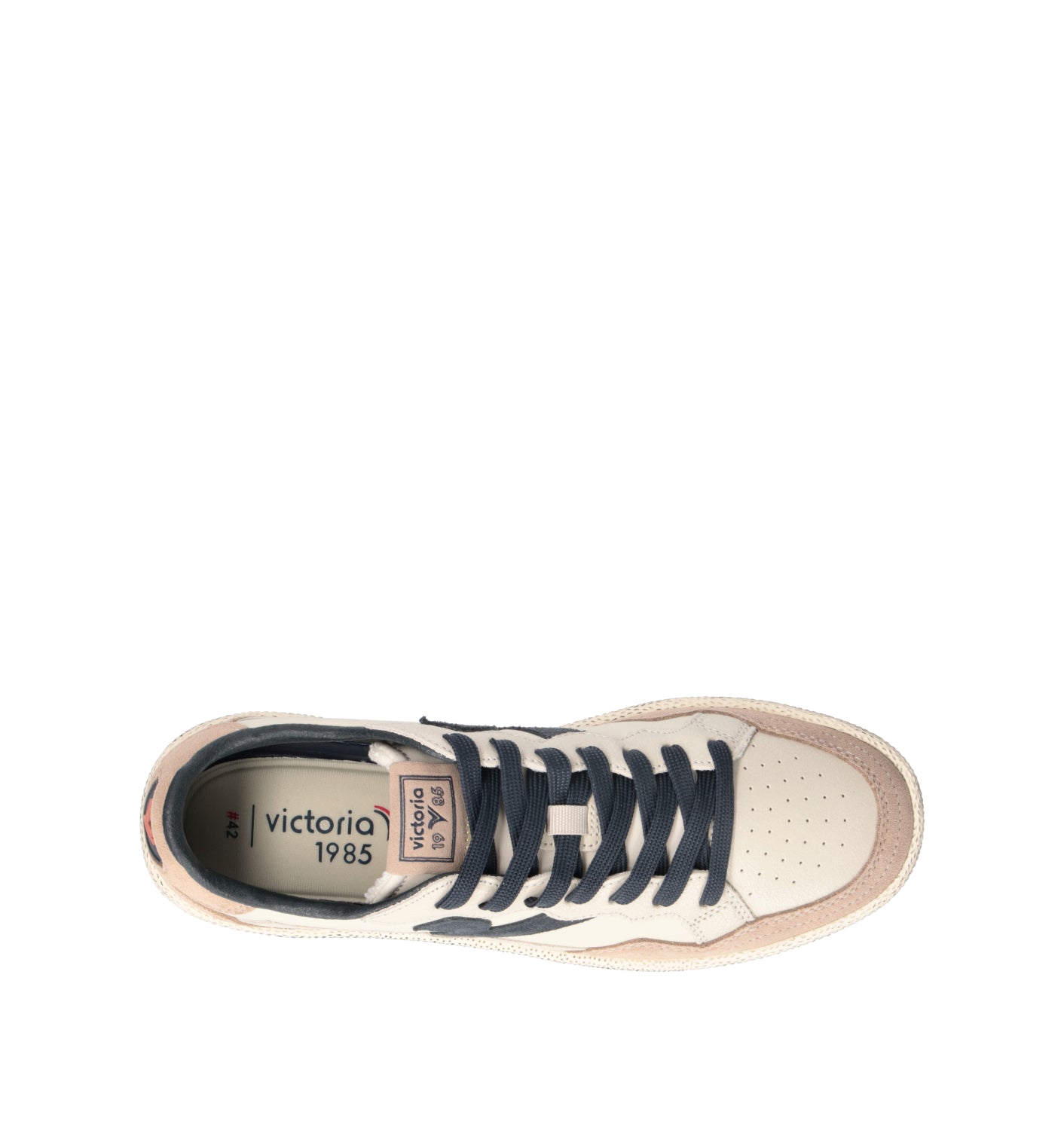 VICTORIA Sneaker uomo panna in pelle