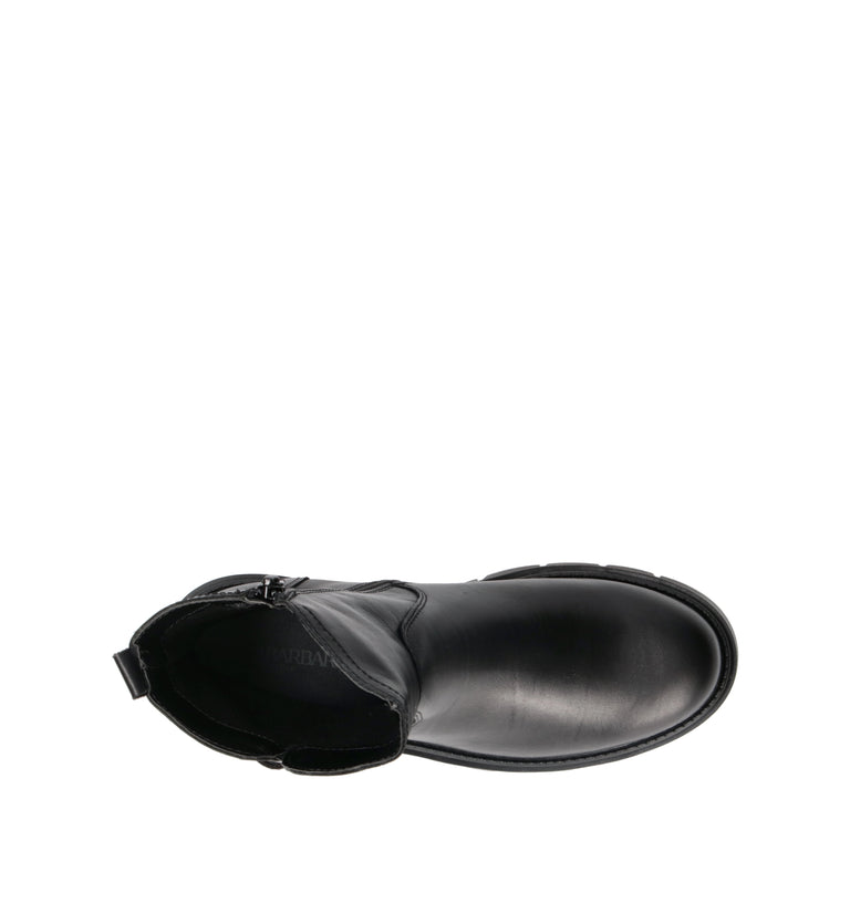 RABARBARO Tronchetto donna nero in pelle