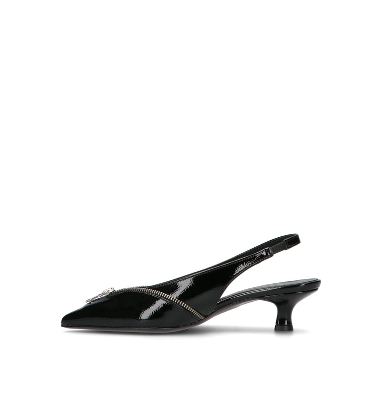 REBECCA VAN DIK Slingback donna nera