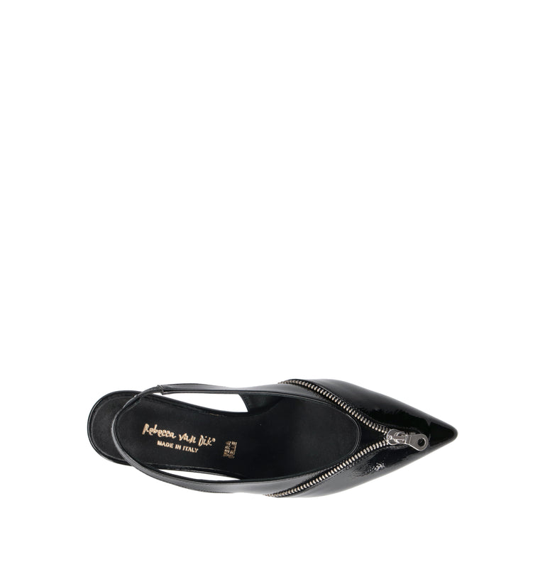 REBECCA VAN DIK Slingback donna nera