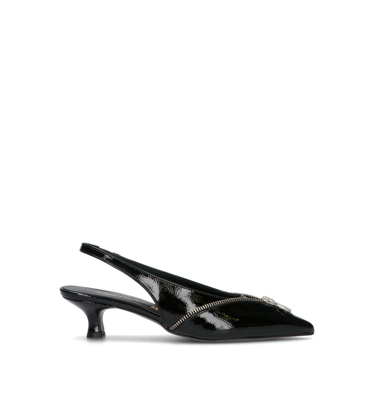 REBECCA VAN DIK Slingback donna nera