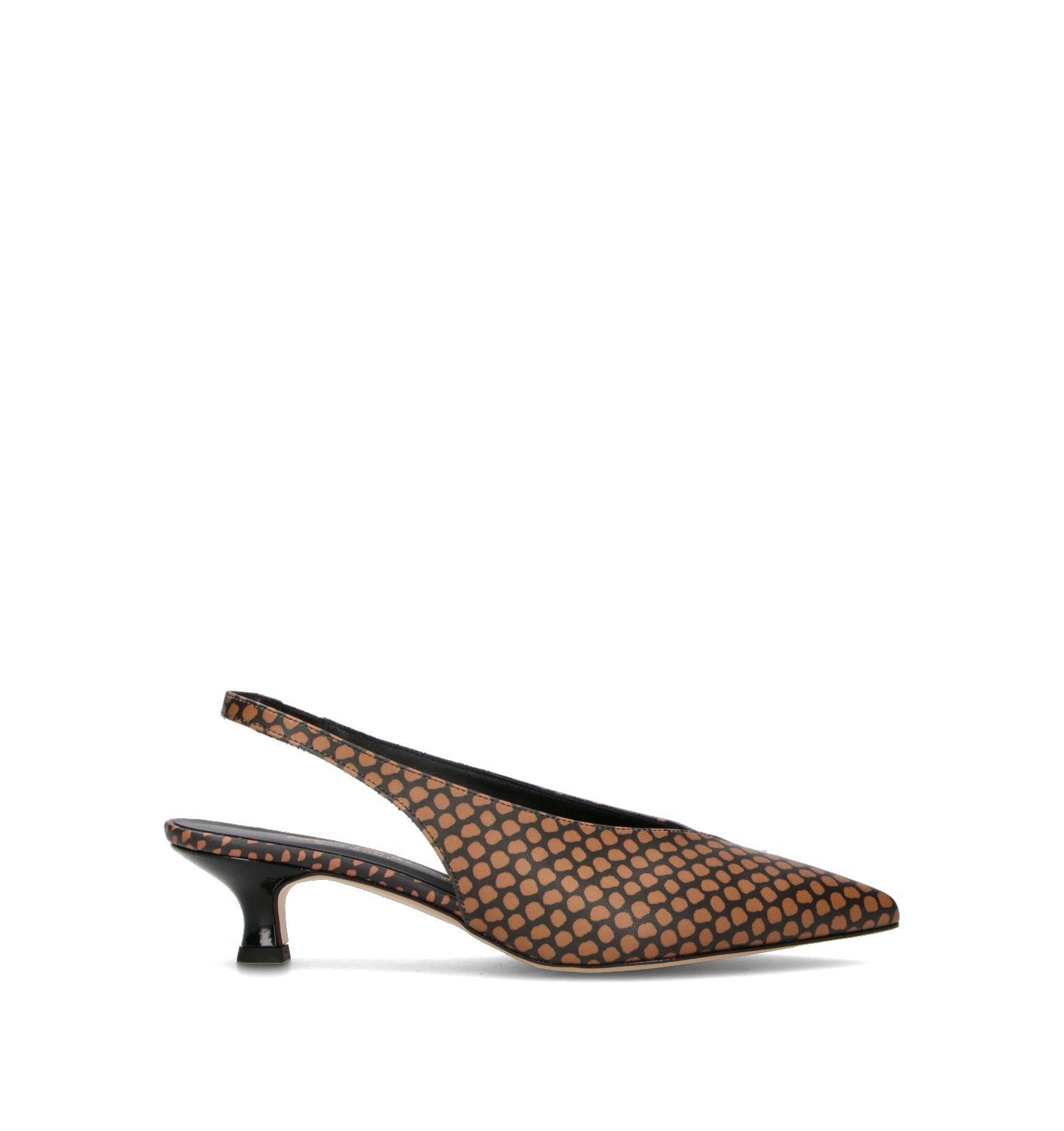 REBECCA VAN DIK Slingback donna cuoio/nera