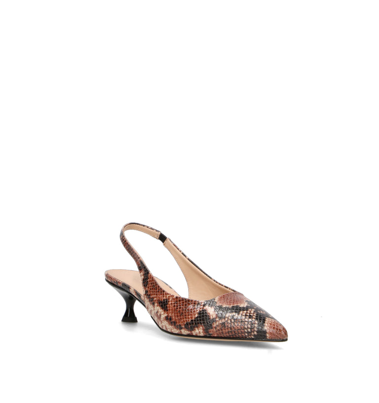REBECCA VAN DIK Slingback donna cuoio
