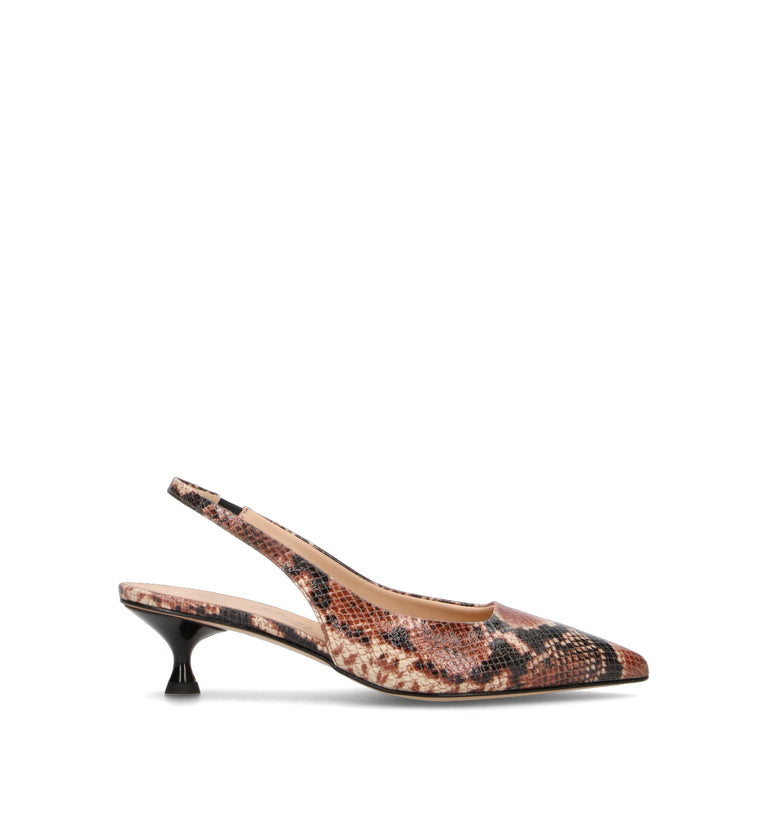 REBECCA VAN DIK Slingback donna cuoio